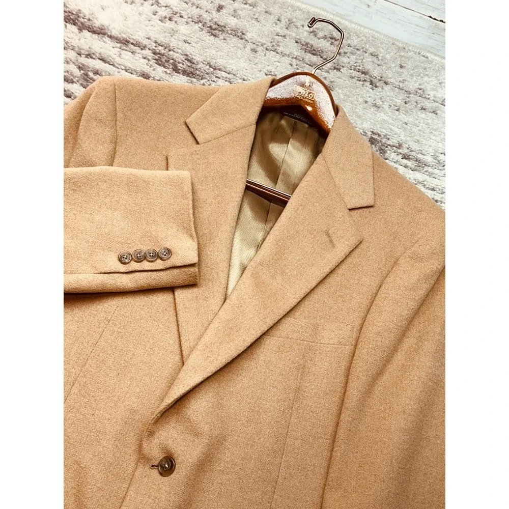 Vintage Polo Ralph Lauren Sport Coat Mens 40 Camel 100% Camel Hair Blazer USA